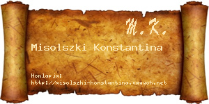 Misolszki Konstantina névjegykártya